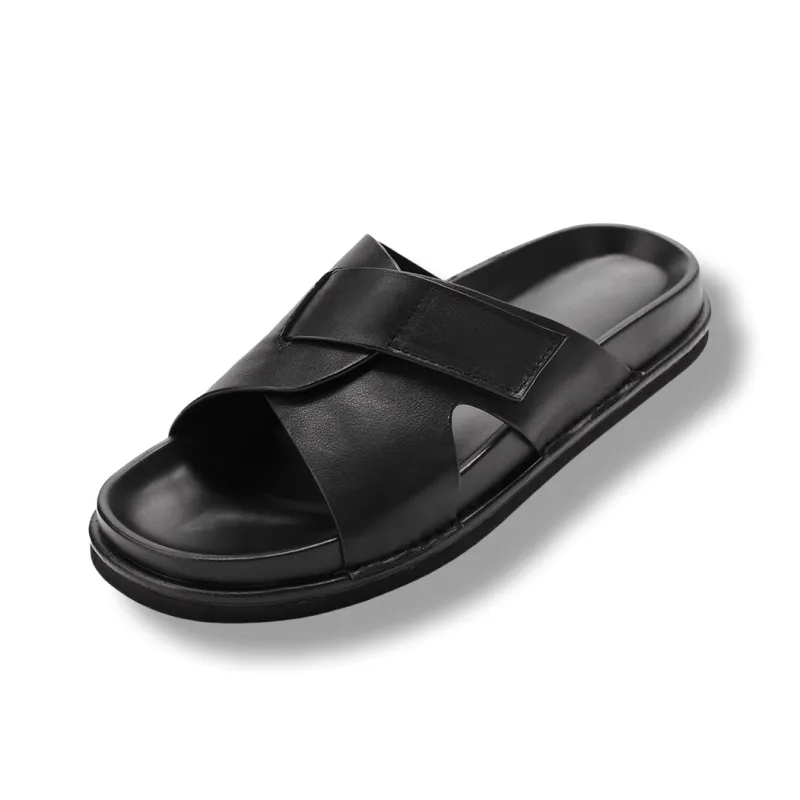 Brounvanm Slide Slippers Men's Black-1