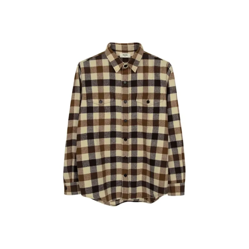 CELINE Shirts Men Brown-0