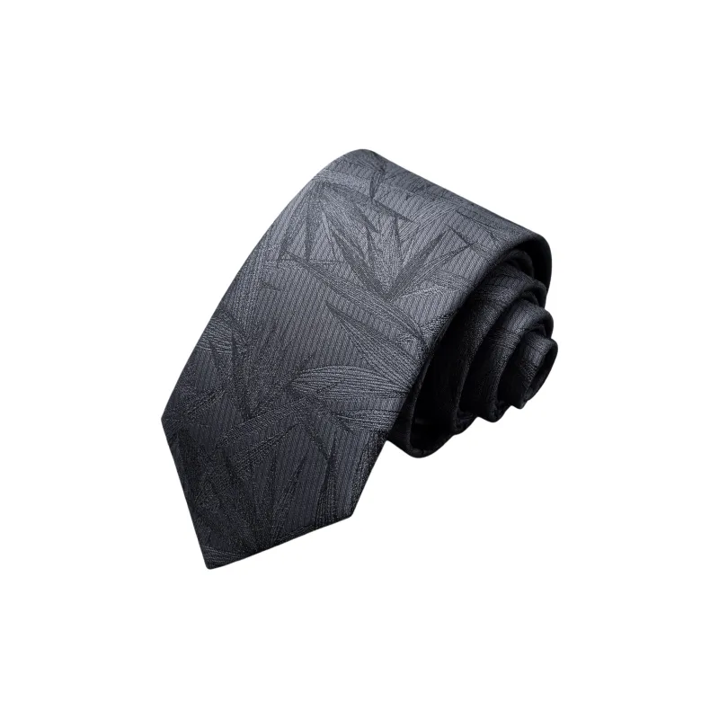 GOLDLION Polyester Ties Men's Gray/Navy Blue-45