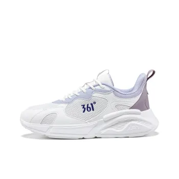 361° Slip Resistant And Breathable Low Top Sprint Running Shoes Women's White Purple