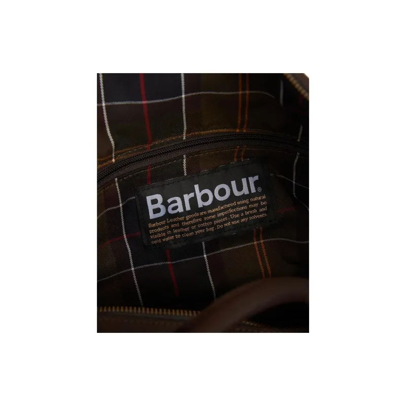 BARBOUR Wax Cotton Travel Bag Men's Marine Blue-3