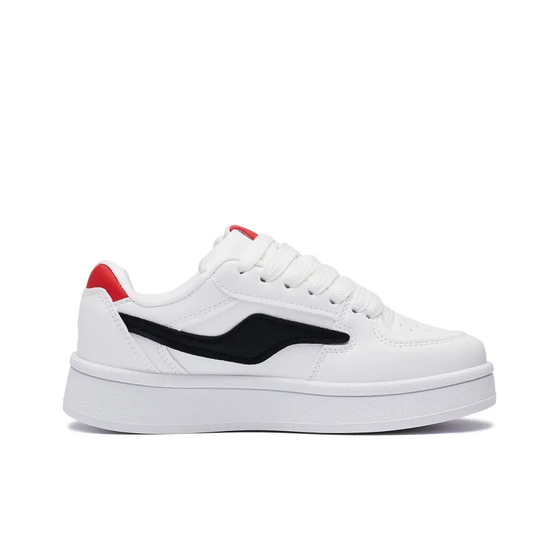VKOI 1999 Slip Resistant, Abrasion Resistant, Lightweight Low Top Skateboard Shoes Women's White Black-1