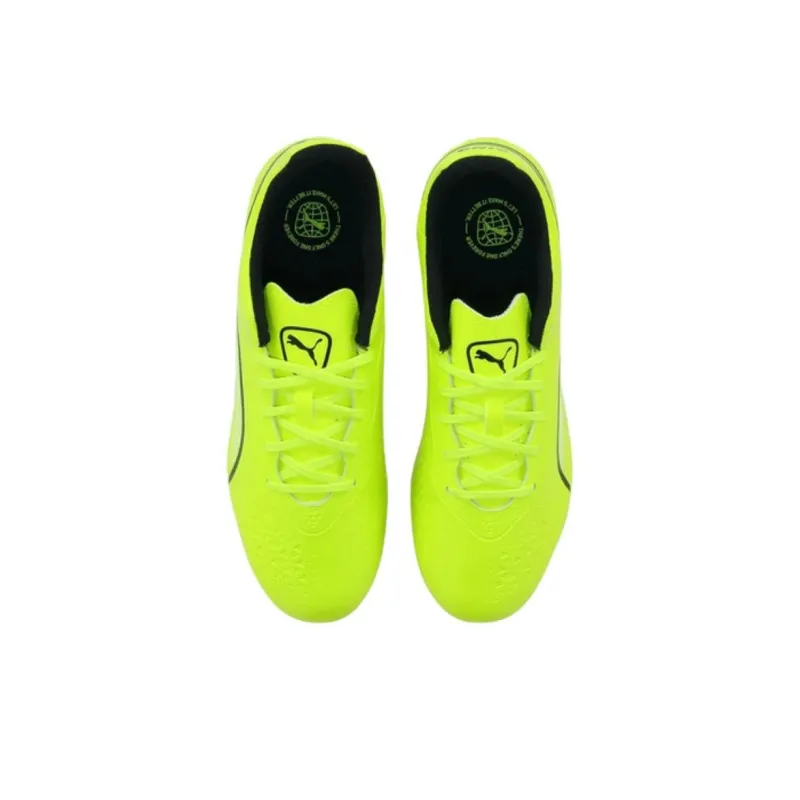 PUMA KING MATCH Anti Slip Wear Resistant Soccer Shoes Men's Yellow-3