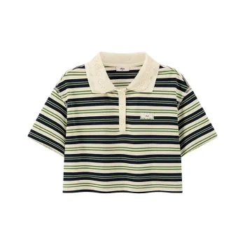 CHUU T Shirts Women's Blue Stripes Pattern