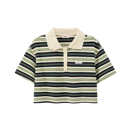 CHUU T Shirts Women's Blue Stripes Pattern