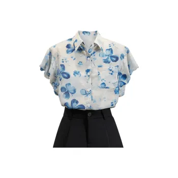 TOUCH Shirt Women's Dark Blue Floral