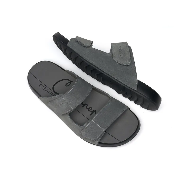 C°BANNER Slip Resistant Quick Dry Slide Slippers Men's Gray-3