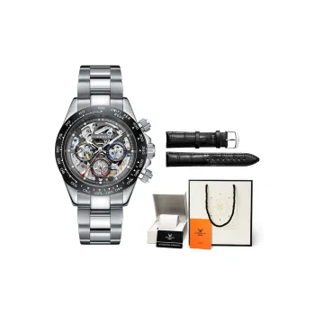 ROERDUM Ditan Collection Mechanical Movement Stainless Steel Watchband Watch Men's Watches Black Dial