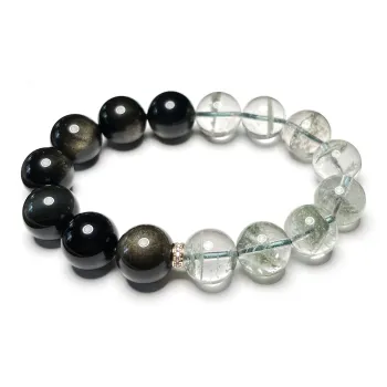 CUIJING Natural Obsidian Bracelets Men's