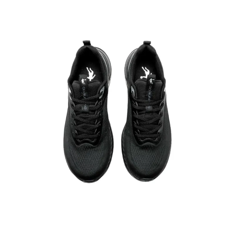 QIAODAN Anti Slip Wear Resistant Low Top Casual Running Shoes Women's Black-3