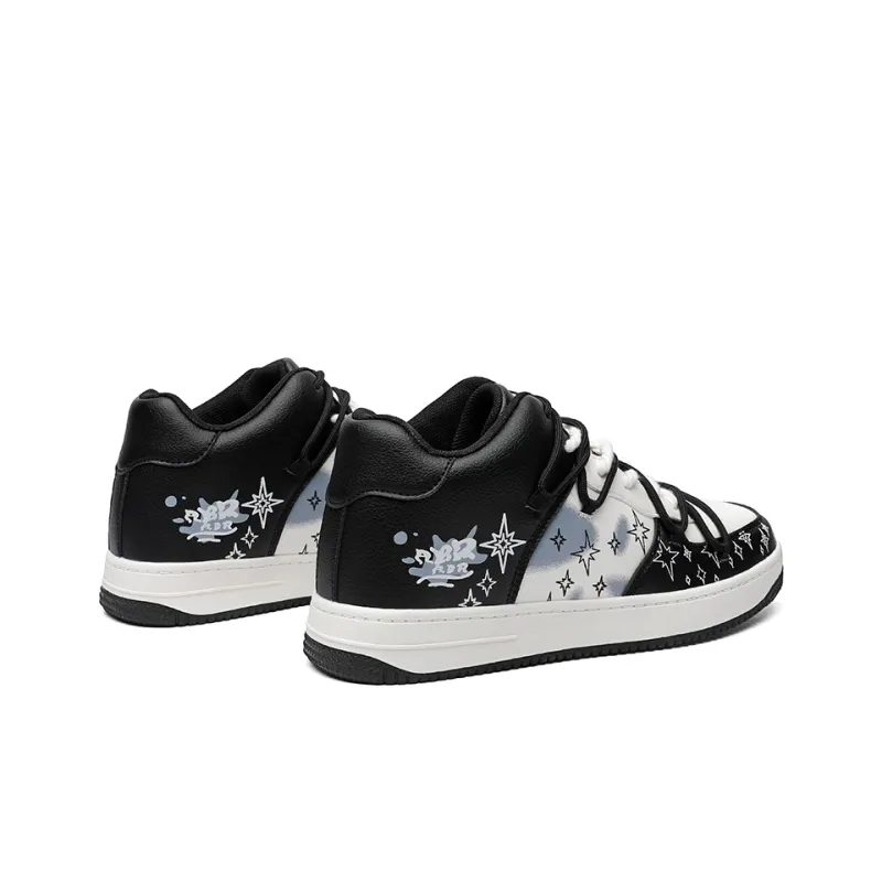 ABIDJAN Graffiti Lightweight Mid Top Skateboard Shoes Unisex-14