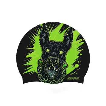 AQUAPLAY Swimming Caps Green Black