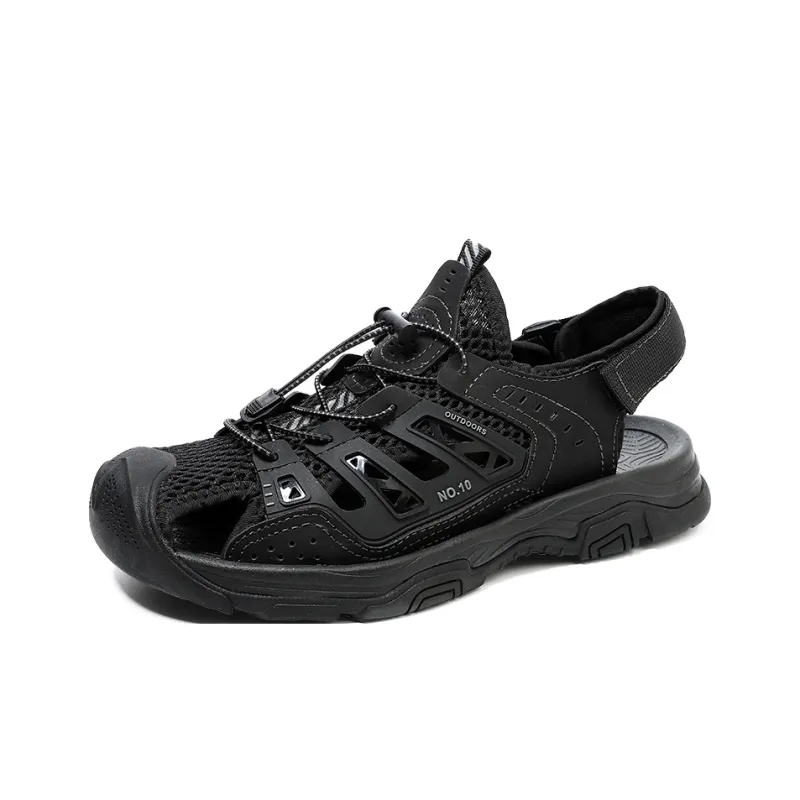 GESENLANG Anti Slip Wear Resistant River Trekking Shoes Men's Black-1