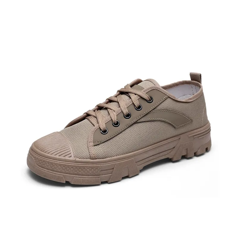 Strongman Casual Shoes Men Low Top Coffee/Green-1