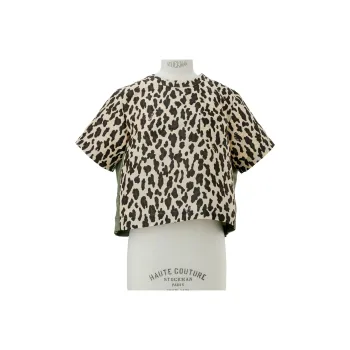 Sacai T Shirts Women's Beige/Khaki