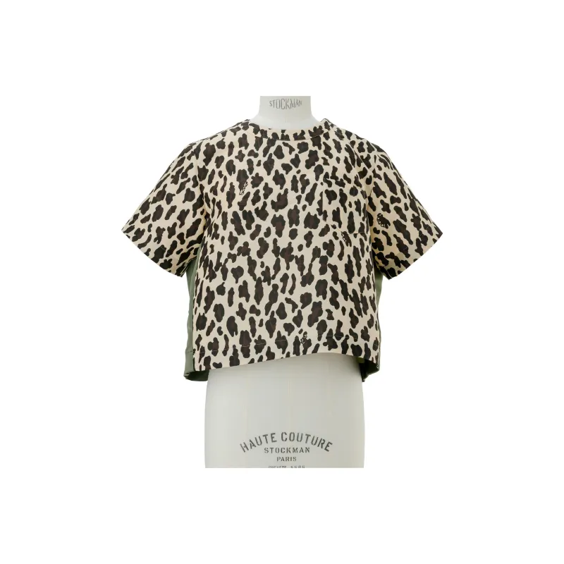 Sacai T Shirts Women's Beige/Khaki-0