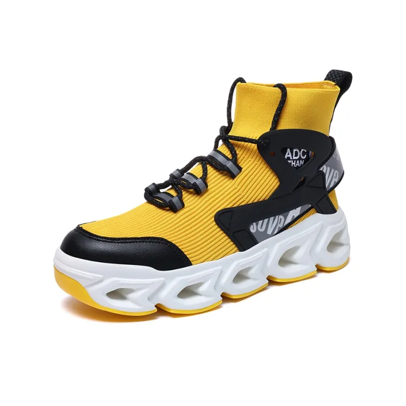 Kuding Shock Absorbing, Non Slip, Wear Resistant, Breathable And Lightweight High Top Casual Shoes Men's-1
