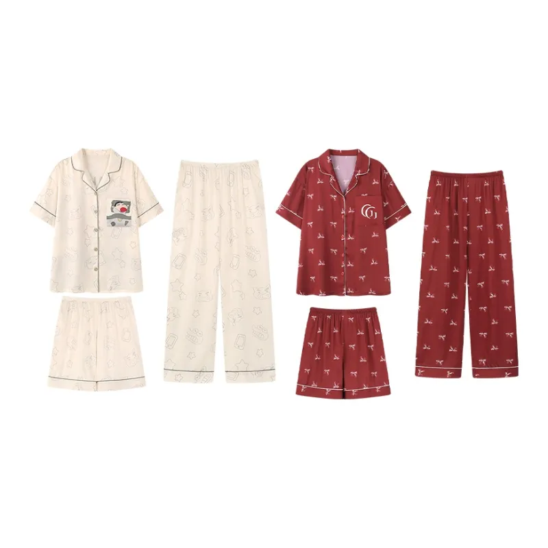 Cotton Gene Pajama Set Women's Combo Set-33