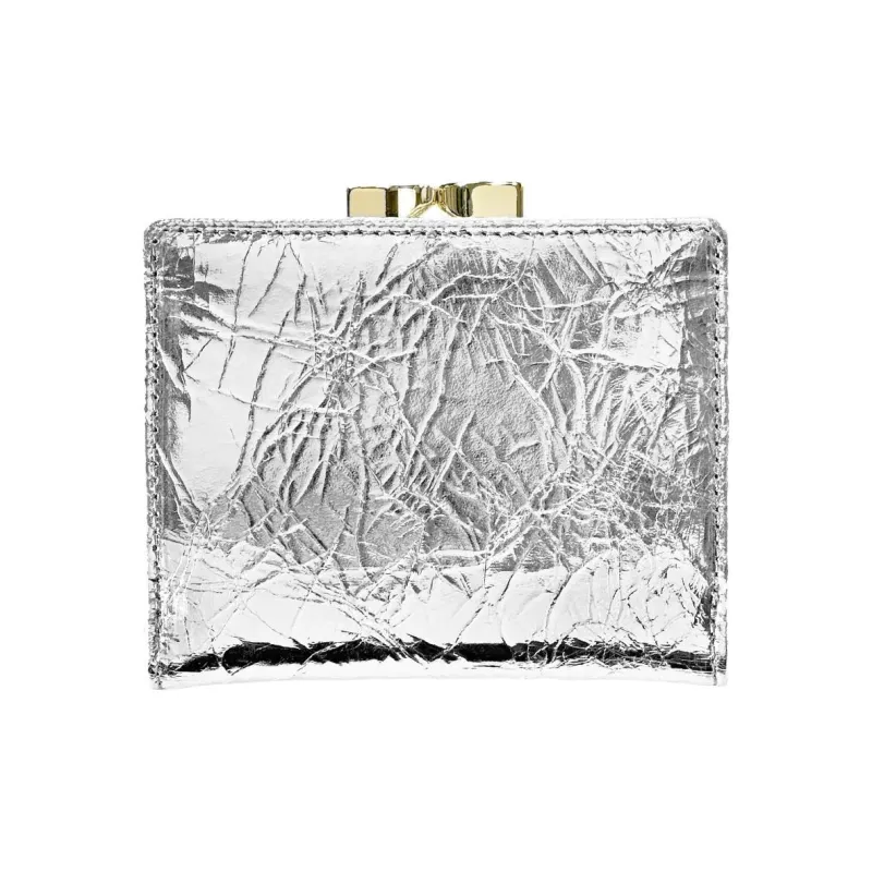 Vivienne Westwood Leather Wallet Small Size Women's Silver-1