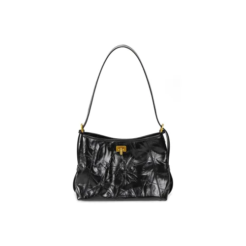 Simedin Top Grain Cow Leather Tote Bag, Shopping Bag, Shoulder Bag Medium Size Women's Ecru/Deep Black