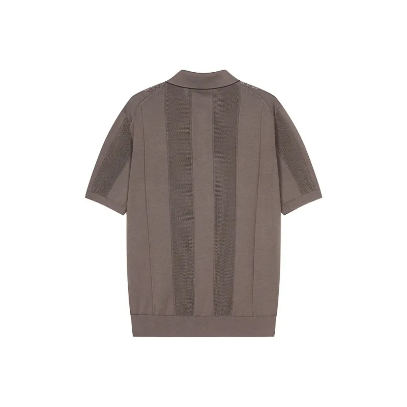 CROQUIS Black Thread Polo Shirt Men's-1