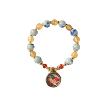 HANCANG Colored Glaze Bracelets Women's