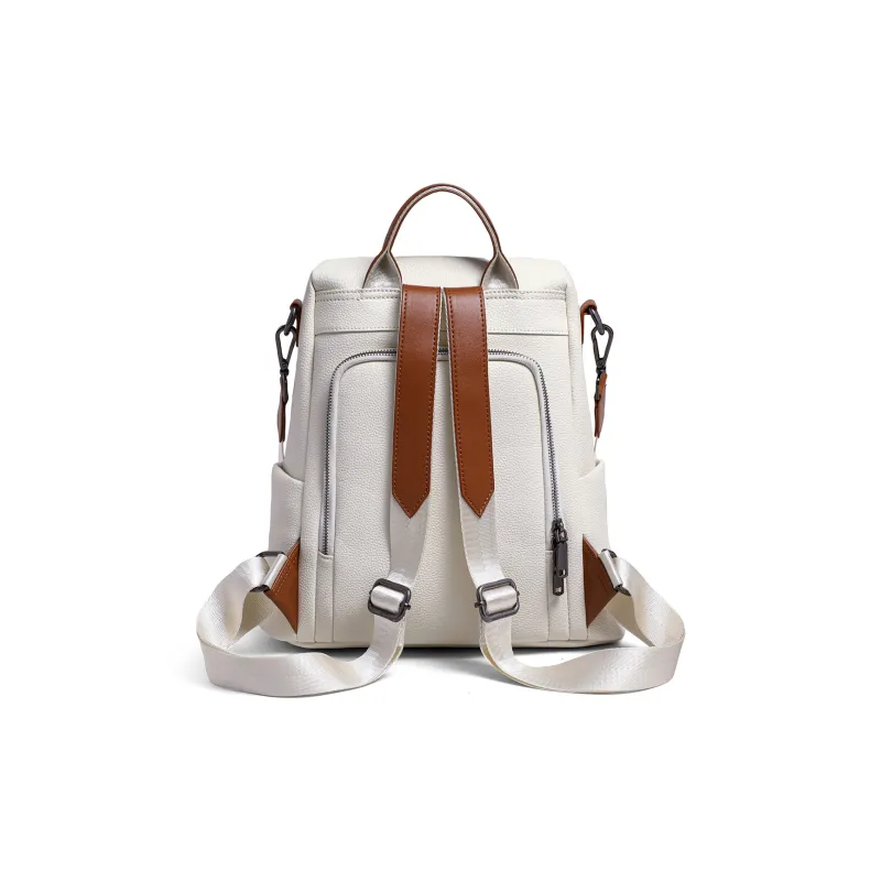 MILLIE'S Cow Leather Backpack Women's Ecru-4