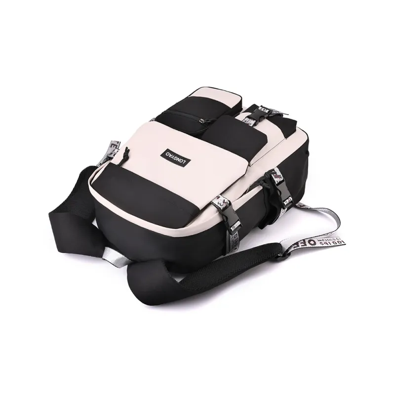 H YXIANG Nylon Backpack Regular Unisex Multicolor-3
