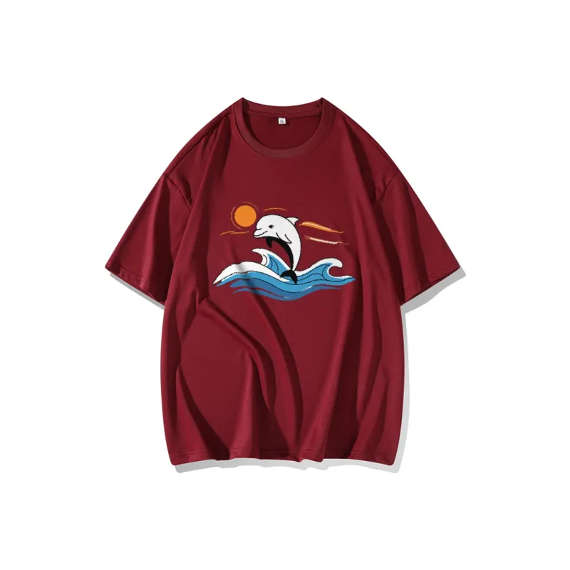 FAIRWHALE Drop Shoulder Sleeve T Shirt Women's-6