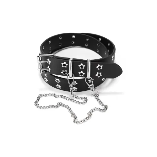 GOLF Cow Leather Automatic Buckle Genuine Leather Belt Mens Black Silver/Black Gold 3.5cm