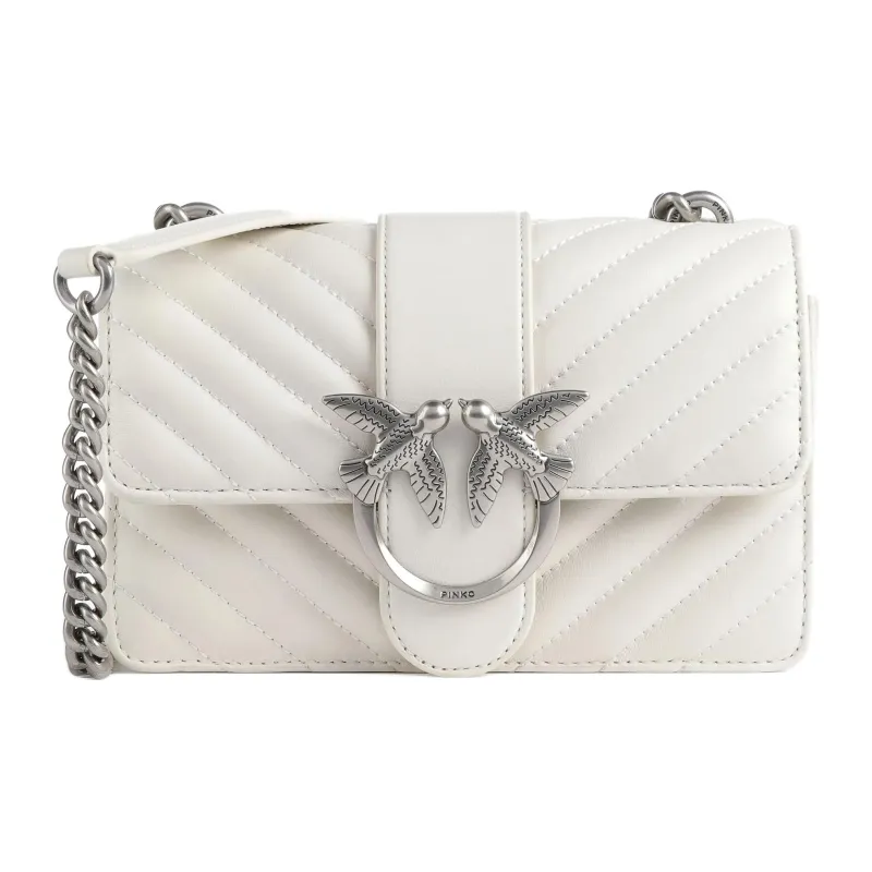 PINKO Lambskin Shoulder Bag Mini Women's Ivory-0