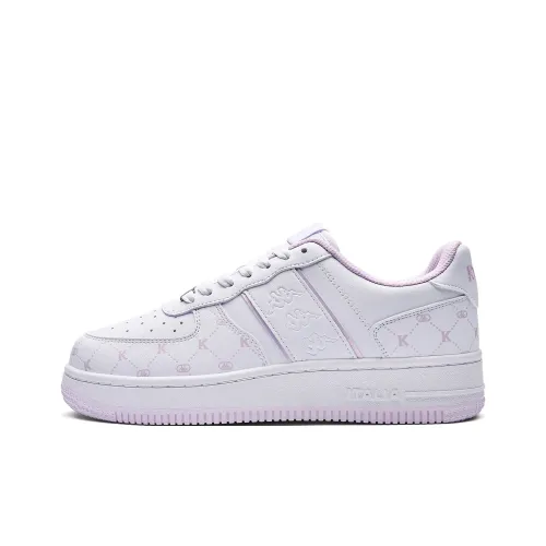 Kappa Back to Back Anti Slip Wear Resistant Low Top Skateboard Shoes Women's Classic White Orchid Purple