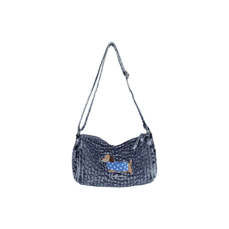 DCLOUD Denim Crossbody Bag Women's Black/Blue-7