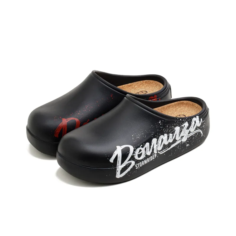 MADEN EVA Quiet Massage Closed Toe Slippers Men's Black-1