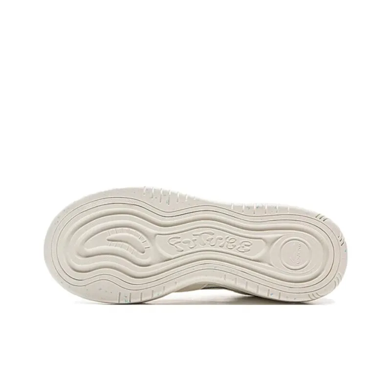 LiNing Future Flow Coverage Abrasion Resistant Low Top Skateboard Shoes Women's White-5