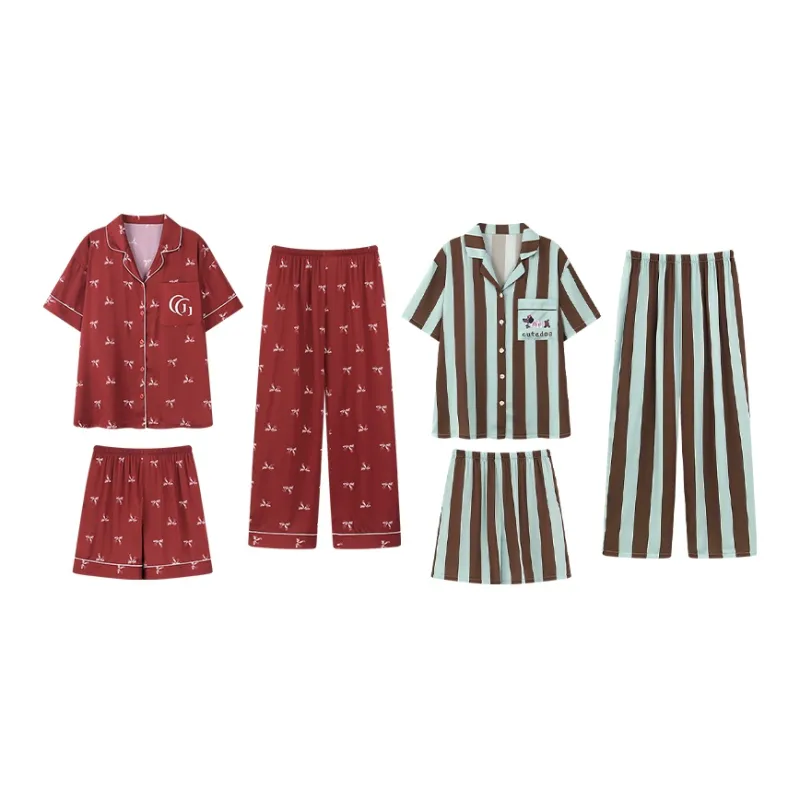 Cotton Gene Pajama Set Women's Combo Set-38