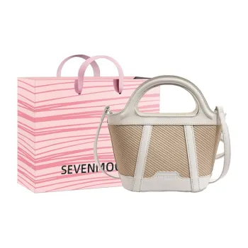 SEVENMOONS PU Crossbody One Shoulder Handbag Women's White/Black/Yellow/Brown