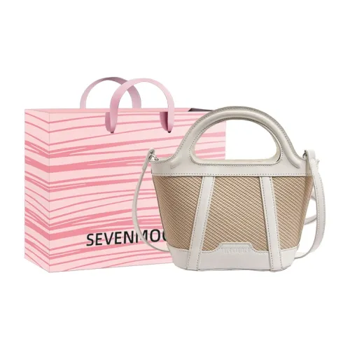 SEVENMOONS PU Crossbody One Shoulder Handbag Women's White/Black/Yellow/Brown