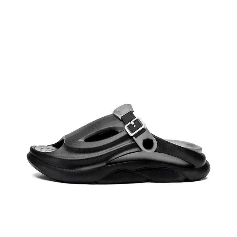 OUGLEMEN Beach Sandals Unisex Black Gray/Black Purple/Beige Brown/White Moon/Olive Green-1