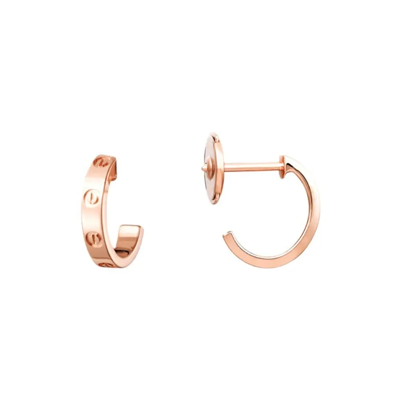 CARTIER 18K Rose Gold Earrings Women's Rose Gold-2