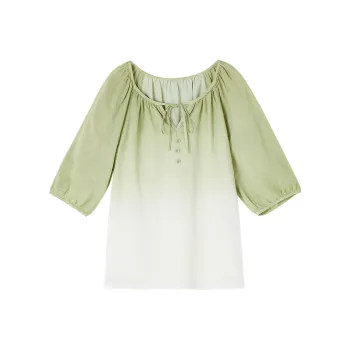 XIANGYING Shirt Women's Fruit Green