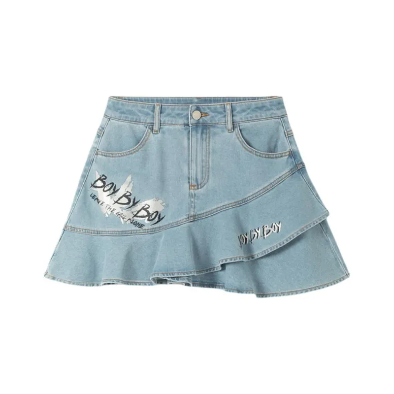 BOY BY BOY Denim Short Skirts Women's-0