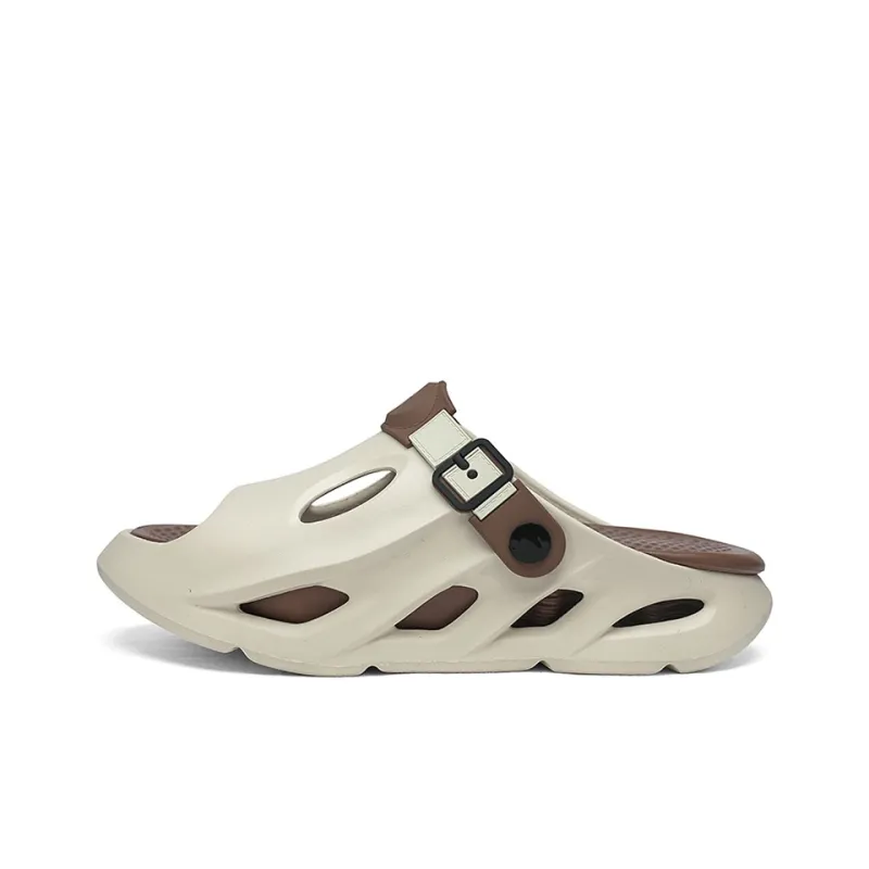 OUGLEMEN Beach Sandals Men Black Gray/Black Purple/Beige Brown/White Moon/Olive Green-9