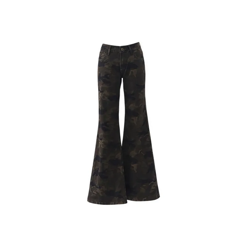 YINLEI Jeans Women's Camouflage-0