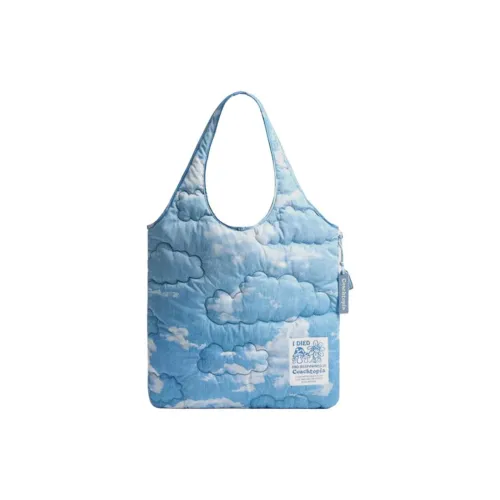 Coachtopia Fabric Tote Bag, Shopping Bag, Handbag, Shoulder Bag Tubas Women's Mixed Blue