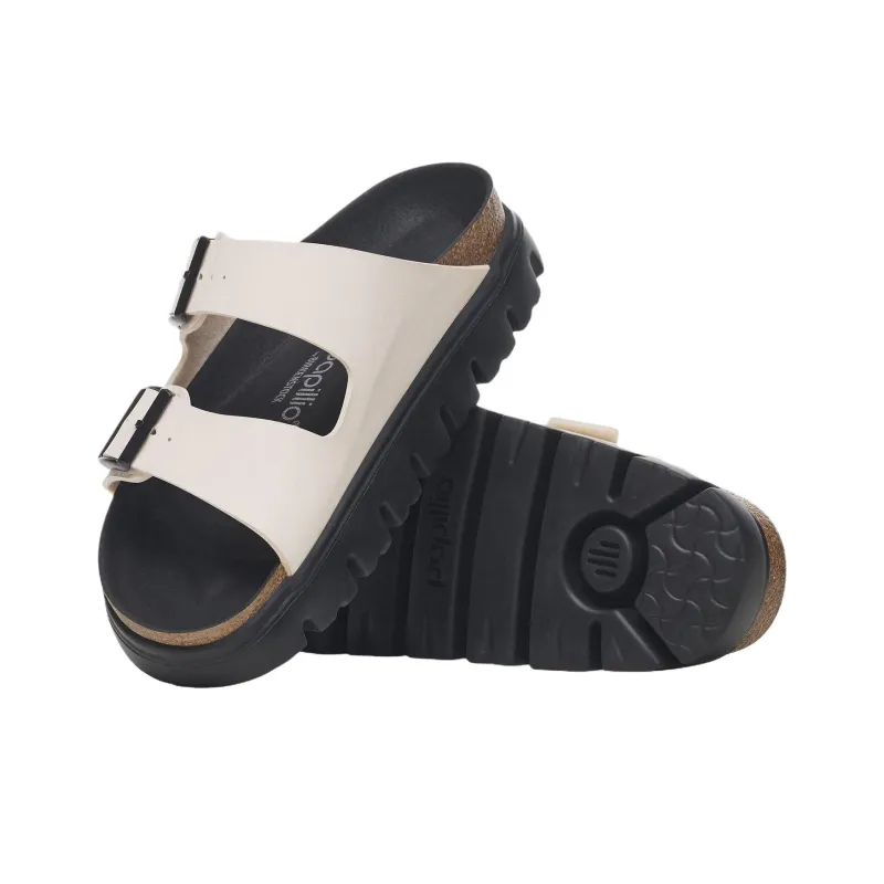 Birkenstock Arizona Chunky EVA Abrasion Resistant Slide Slippers Women's Beige Black-4