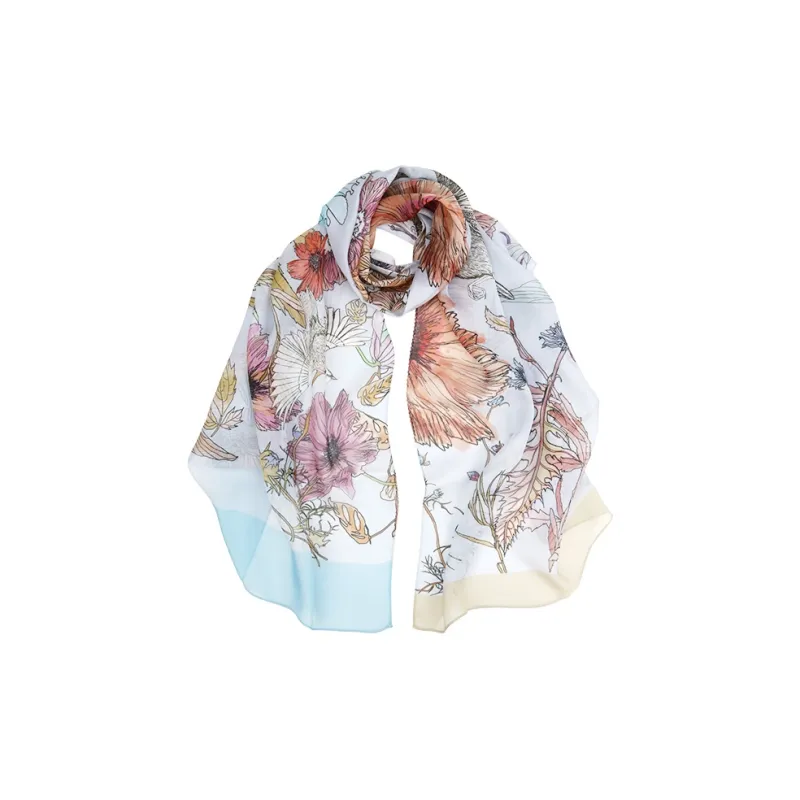MARJAKURKI Mulberry Silk Scarves Women's-11