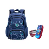 Dark Blue Large Size for Grades 3-6+13# Pen Pouch[Rocket Astronaut]Double Zipper/3D Large Capacity