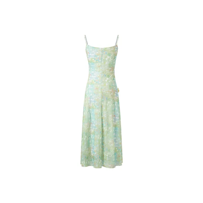 ACAINES Slip Dresses Women's Lime Green-1