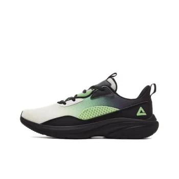 PEAK Qingyi Slip Resistant Cushioning Low Top Casual Running Shoes Men's Green White Black